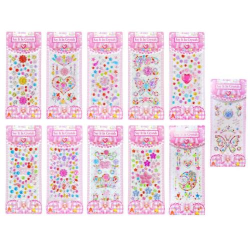 Acrylique Autocollant strass, pour les enfants & styles différents pour le choix, Vendu par PC