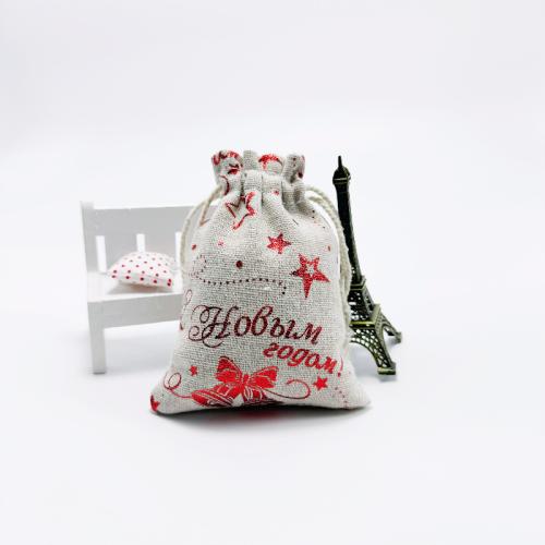 Cloth Christmas Gift Bag, printing, different size for choice & different designs for choice, Sold By PC