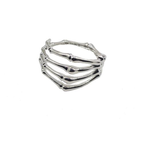 Bijoux de bracelet en alliage de zinc, bijoux de mode & pour femme, argent, Diamètre intérieur:Environ 70mm, Vendu par PC