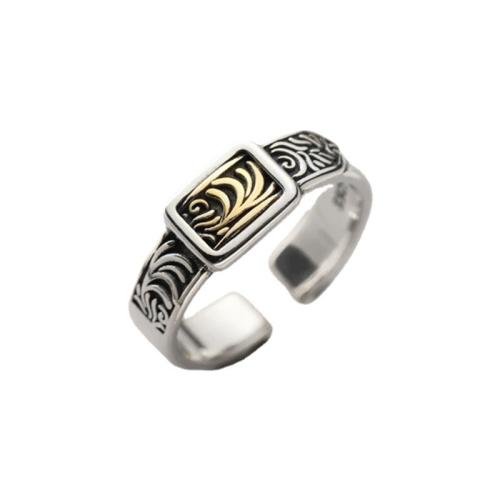 Tibetan Style Finger Ring, fashion jewelry & Unisex, silver color, Inner diameter 17mm, Sold By PC