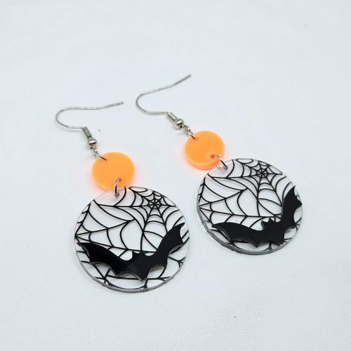 New Hot Halloween Jewelry and Decor, Acrylic, Halloween Design & fashion jewelry & for woman, more colors for choice, 66x29mm, Sold By Pair