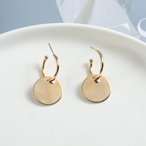 Tibetan Style Stud Earring, fashion jewelry & for woman, golden, 38x20mm, Sold By Pair