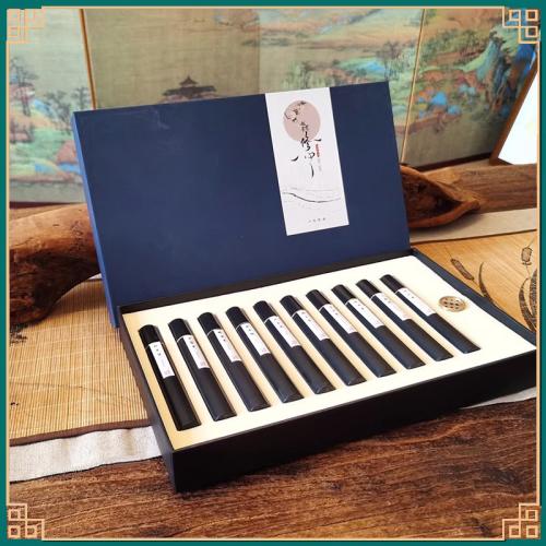 Natural Perfume Incense Stick, half handmade, Gift box package & 15-20min burning & purify the air, Length:Approx 10.5 cm, Sold By Box