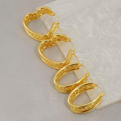 Stainless Steel Lever Back Earring, 304 Stainless Steel, 18K gold plated, fashion jewelry & different styles for choice & for woman, golden, Sold By Pair