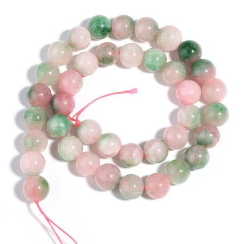 Natural Jade Beads, Round, DIY & different size for choice, mixed colors, Sold Per Approx 38 cm Strand