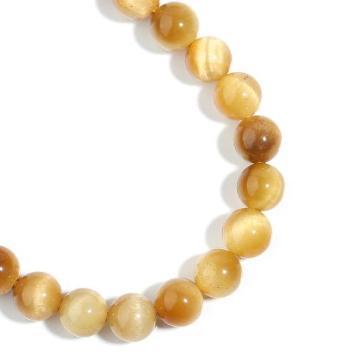 Natural Tiger Eye Beads, Round, DIY & different size for choice, golden, nickel, lead & cadmium free, Sold Per Approx 38 cm Strand