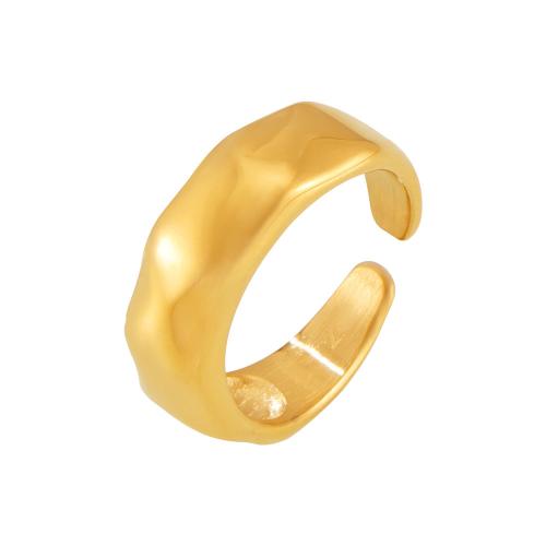 Titanium Steel Finger Ring, 18K gold plated, fashion jewelry & for woman, US Ring Size:7, Sold By PC