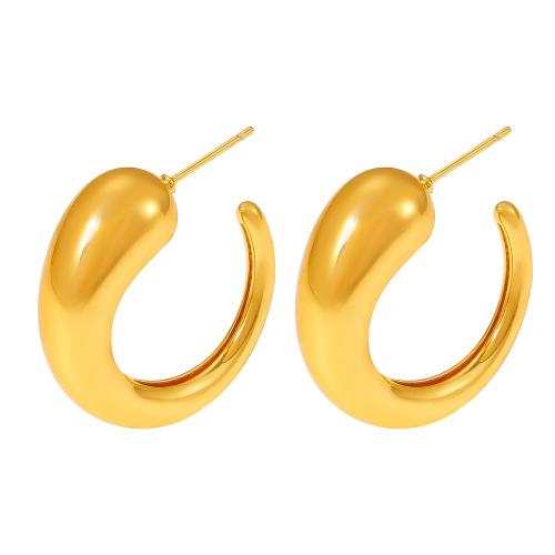 Brass Stud Earring 18K gold plated fashion jewelry & for woman Sold By Pair