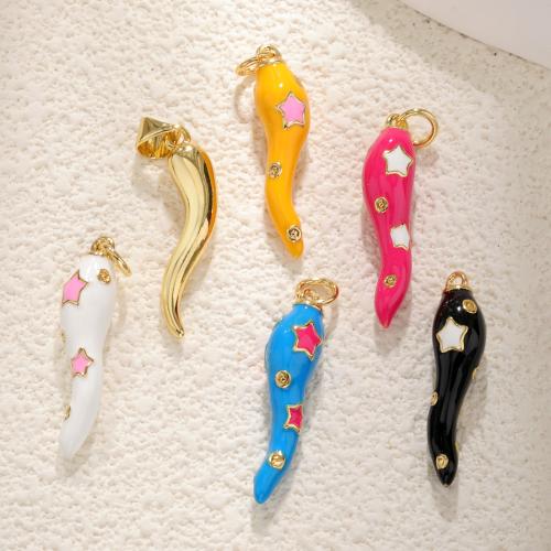 Brass Jewelry Pendants, Pepper, plated, DIY & different styles for choice & enamel, more colors for choice, Sold By PC