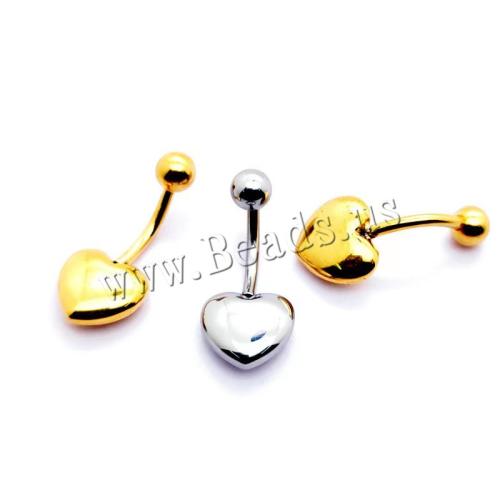 Ventre anello in acciaio inox, 304 acciaio inox, placcato, unisex, nessuno, Venduto da PC