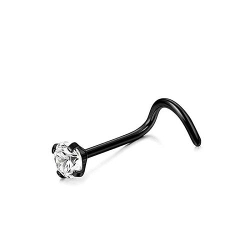 Gioielleria da Piercing naso in acciaio inox, 304 acciaio inox, placcato, unisex & Micro spianare cubic zirconia, nessuno, Venduto da PC