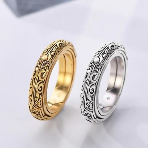 Couple Finger Rings, Brass, Round, plated, rotatable & different size for choice & for couple, more colors for choice, nickel, lead & cadmium free, Sold By PC