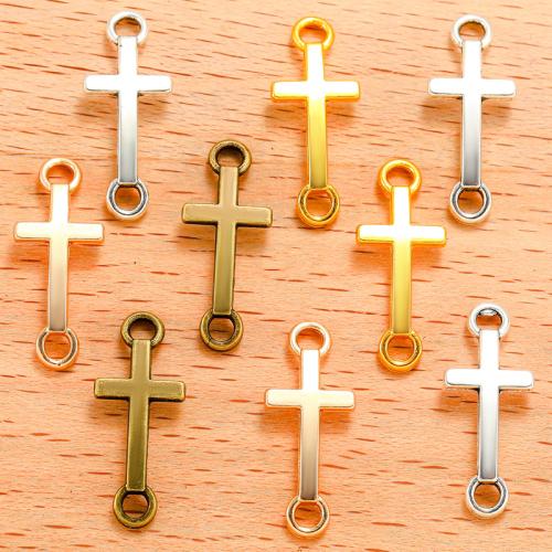 Cross Tibetan Style Connector, plated, DIY & 1/1 loop, more colors for choice, 100PC/Bag, Sold By Bag