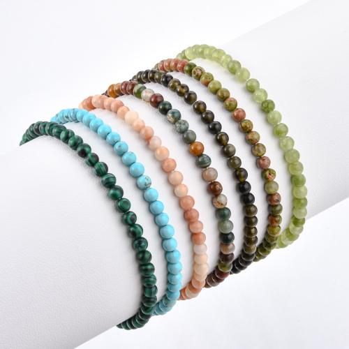 Bracelets de pierres précieuses, pierre gemme, différents matériaux pour le choix & pour femme, plus de couleurs à choisir, 3mm, Longueur:19 cm, Vendu par PC