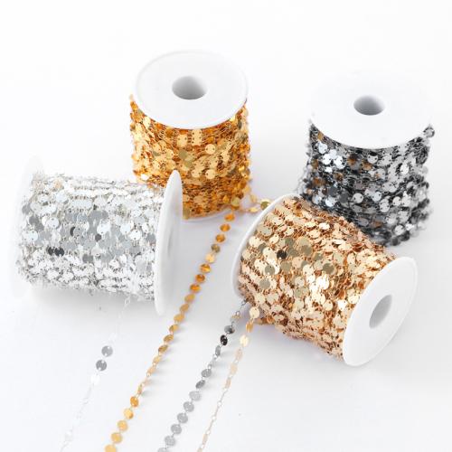 Zinc Alloy Chain plated DIY Sold By Spool