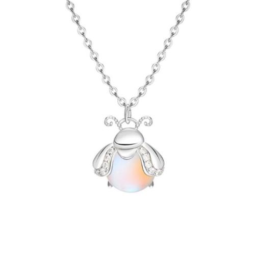 Collier en laiton, avec Opaline, avec 5cm chaînes de rallonge, bijoux de mode & pour femme & avec strass, plus de couleurs à choisir, Longueur:Environ 40 cm, Vendu par PC