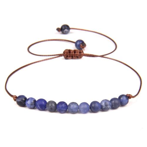 Gemstone Bracelets Natural Stone handmade Adjustable & fashion jewelry & Unisex Length Approx 19 cm Sold By PC