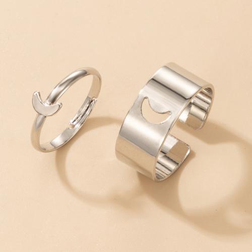 Tibetan Style Ring Set, 2 pieces & fashion jewelry & for woman, more colors for choice, Inner diameter 17mm, Sold By Set