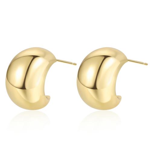 Brass Stud Earring, fashion jewelry & for woman, more colors for choice, 20x23mm, Sold By Pair