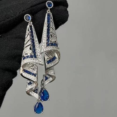 Prás Graí Earring, jewelry faisin & do bhean & le rhinestone, dathanna níos mó le haghaidh rogha, 16x66mm, Díolta De réir Péire