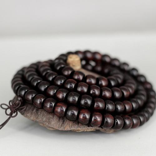 Poignet Mala, Pterocarpus Santalinus, multifonctionnel & unisexe, Longueur:Environ 80 cm, Vendu par PC