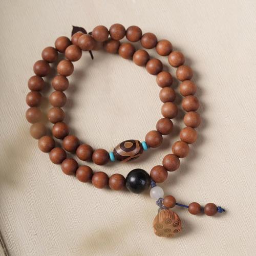 Pulsera Mala, Sándalo, multifuncional & unisexo, longitud aproximado 33 cm, Vendido por UD