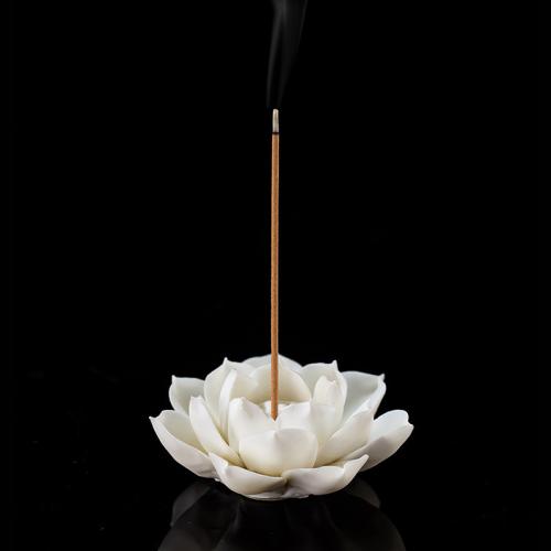 Traditional Ceramic Inserted Burner Incense Seat Porcelain Flower handmade for home and office & durable Sold By PC