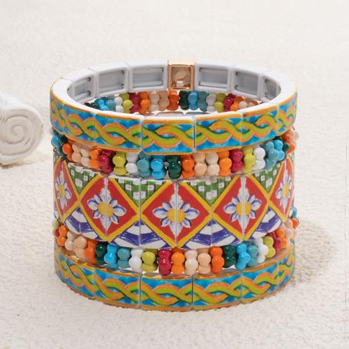 Pulsera de Porcelana, diferentes estilos para la opción & para mujer & esmalte, más colores para la opción, Vendido por UD