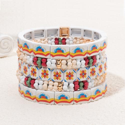 Pulsera de Porcelana, diferentes estilos para la opción & para mujer & esmalte, más colores para la opción, Vendido por UD