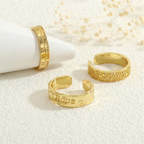 Brass Finger Ring gold color plated & for woman nickel lead & cadmium free Sold By Pair