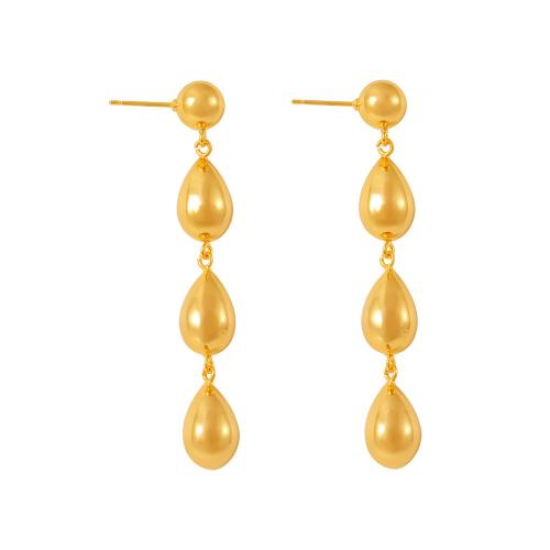 Brass Stud Earring, 18K gold plated, fashion jewelry & for woman, Sold By Pair