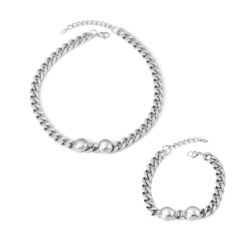 Fashion Stainless Steel Jewelry Sets, 304 Stainless Steel, plated, fashion jewelry & different styles for choice & for woman, original color, Sold By PC