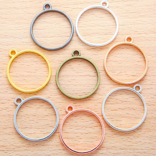 Zinc Alloy Pendants Round plated DIY Sold By Bag