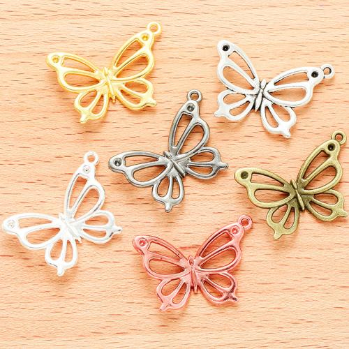 Tibetan Style Animal Pendants, Butterfly, plated, DIY, more colors for choice, 27x19mm, 100PC/Bag, Sold By Bag