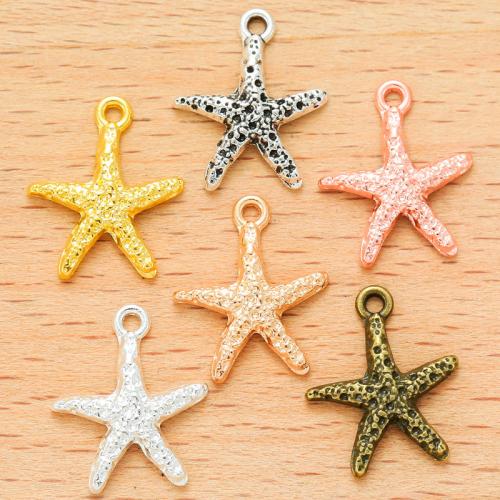 Tibetan Style Animal Pendants, Starfish, plated, DIY, more colors for choice, 16x14mm, 100PC/Bag, Sold By Bag