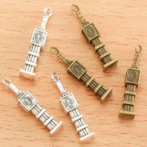 Tibetan Style Pendants, plated, DIY, more colors for choice, 27x6mm, 100PC/Bag, Sold By Bag