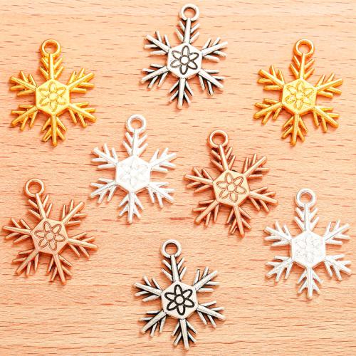 Pendentifs en alliage de zinc, flocon de neige, Placage, DIY, plus de couleurs à choisir, 100PC/sac, Vendu par sac