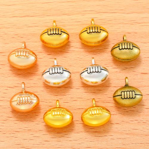 Tibetan Style Pendants, Rugby Ball, plated, DIY, more colors for choice, 100PC/Bag, Sold By Bag