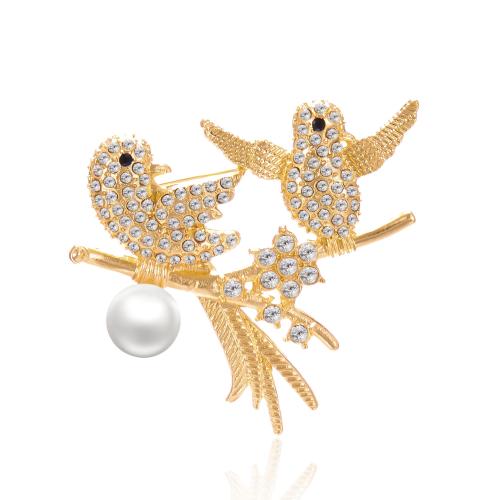 Zinc Alloy Brooches fashion jewelry & for woman & with rhinestone Sold By PC