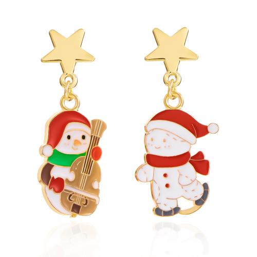 Christmas Earrings Zinc Alloy Christmas Design & fashion jewelry & for woman Sold By Pair