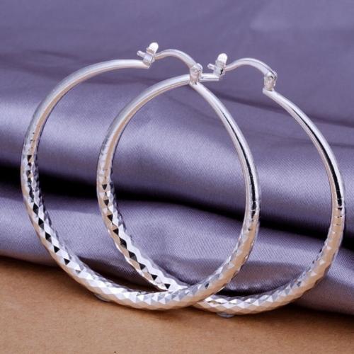 Brass Hoop Earring fashion jewelry & for woman 71mm Sold By Pair