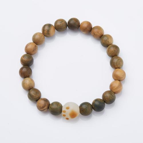 Wood Bracelets, Green Sandalwood, fashion jewelry & Unisex, Length:Approx 14-16 cm, Sold By PC