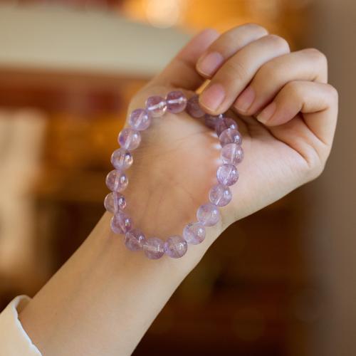 Gemstone Armbånd, Purple Chalcedony, håndlavet, mode smykker & for kvinde, Længde Ca. 14-16 cm, Solgt af PC