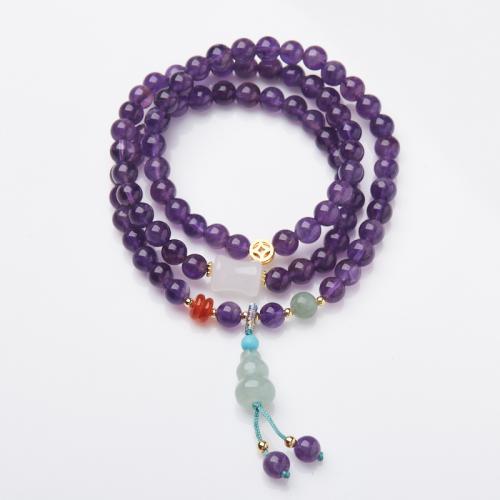 Quartz Bracelets, Amethyst, handmade, fashion jewelry & for woman, Length:Approx 42 cm, Sold By PC