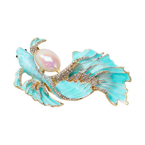 Zinc Alloy Brooches Fish fashion jewelry & for woman & enamel Sold By PC