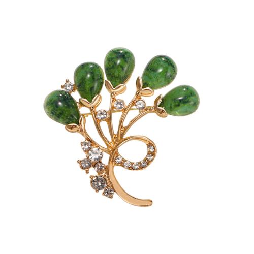 Zinc Alloy Brooches with Cats Eye fashion jewelry & for woman & with rhinestone Sold By PC