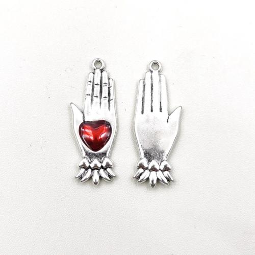 Tibetan Style Enamel Pendants, Hand, DIY, more colors for choice, 16x43mm, Sold By PC