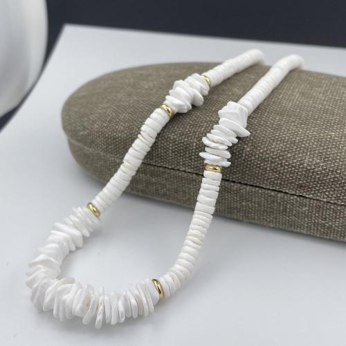 Shell Necklaces with 316 Stainless Steel Vacuum Ion Plating Bohemian style & Unisex Length Approx 45 cm Sold By PC