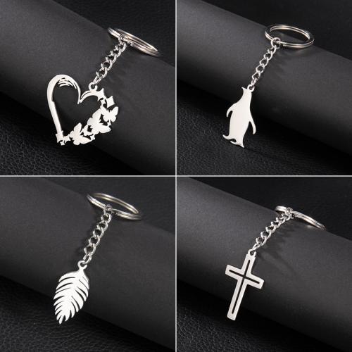 Stainless Steel Key Clasp, 304 Stainless Steel, Different Shape for Choice & Unisex, more colors for choice, Sold By PC