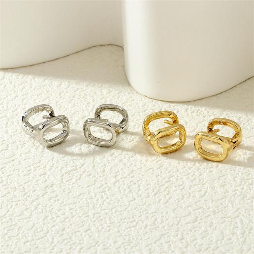 Brass Huggie Hoop Earring, plated, for woman, more colors for choice, nickel, lead & cadmium free, Sold By Pair